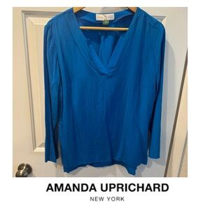 Amanda Uprichard Blue Blouse